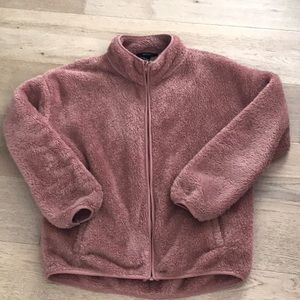 Forever 21 sherpa dusty rose jacket
